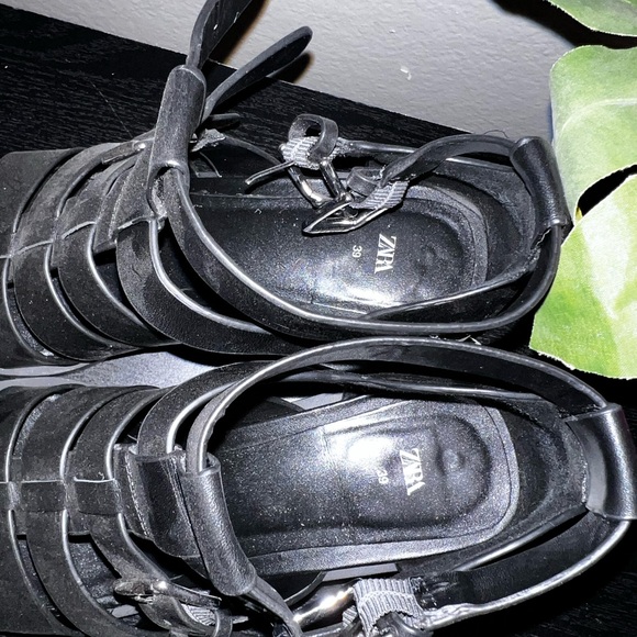 Zara leather women’s sandals shoes - Picture 4 of 6